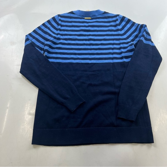 Michael Kors was blue striped crewneck blouse XS L39-12 - Picture 3 of 5